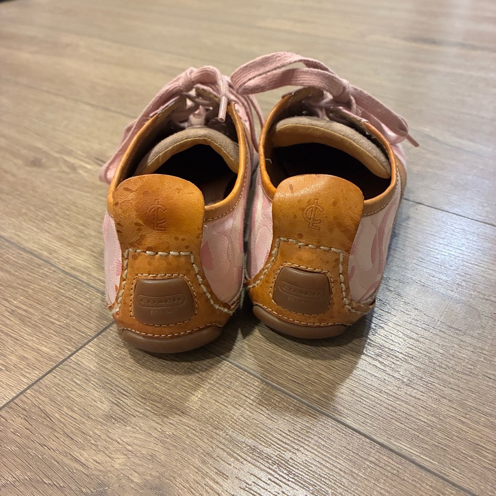 Coach Pink and Tan Women's Casual Sneakers, 9 - Picture 4 of 12